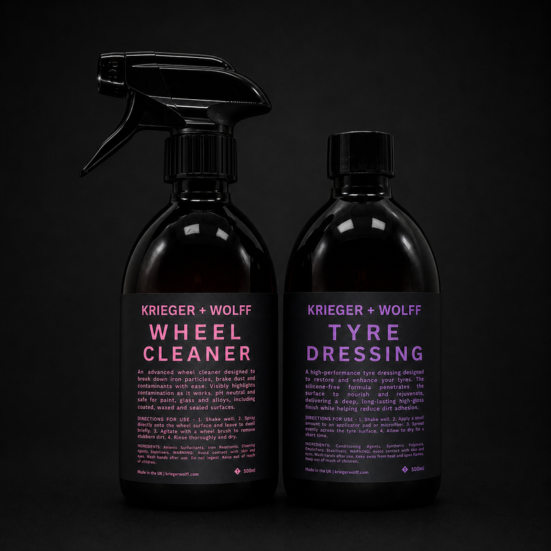 Wheel Cleaner + Tyre Dressing + Glass Cleaner - the finishing details